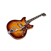 Angled front view of Starfire Custom DC GVT Sweet Tea guitar