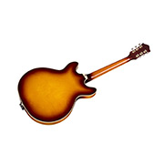 Angled back view of Starfire Custom DC GVT Sweet Tea guitar