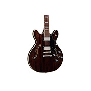 Close-up body view of Starfire Deluxe DC Nobel Stain guitar