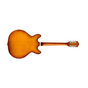 Horizontal back view of Starfire Deluxe DC GVT Honey Burst guitar