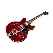Angled front view of Starfire Deluxe SC GVT Cherry guitar