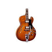 Close-up body view of Starfire Deluxe SC GVT Honey Burst guitar
