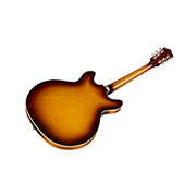 Angled back view of Starfire Deluxe DC Sweet Tea guitar