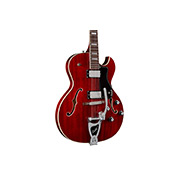 Close-up body view of Starfire Deluxe DC GVT Cherry guitar