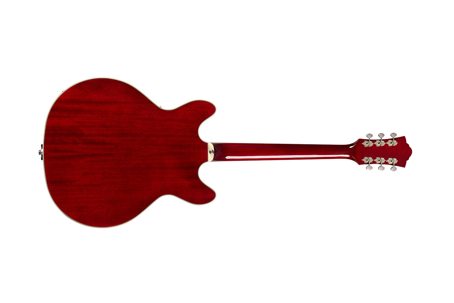 Horizontal back view of Starfire Deluxe SC GVT Cherry guitar