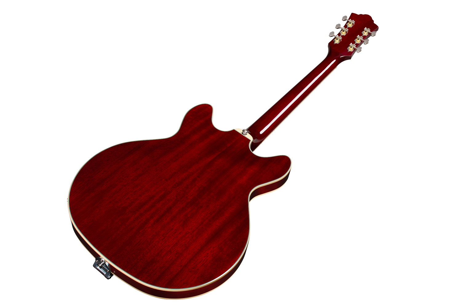 Angled back view of Starfire Deluxe SC GVT Cherry guitar