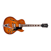 Horizontal front view of Starfire Deluxe SC GVT Honey Burst guitar