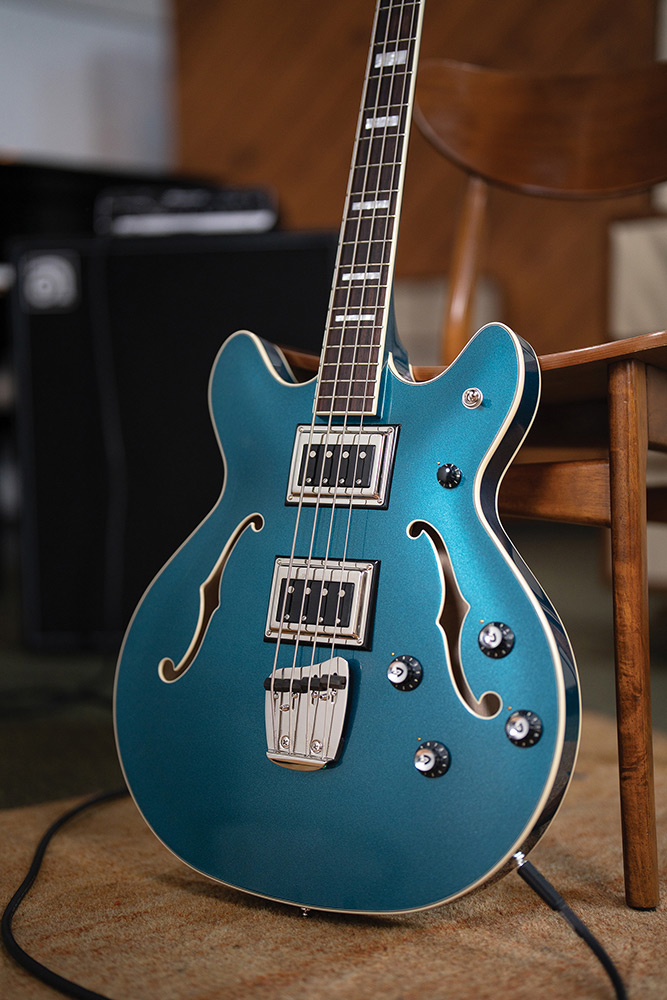 Top down angled view Starfire Deluxe Bass Teal the Deal