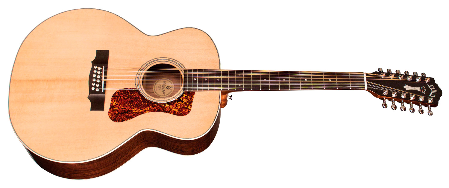 Horizontal side view of F-1512  acoustic guitar