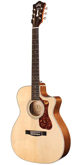 Vertical view of OM-140CE Natural acoustic guitar