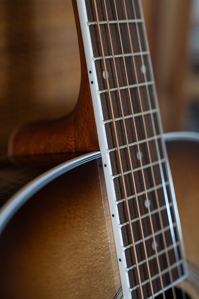 Close-up M-260E Deluxe Edge Burst neck