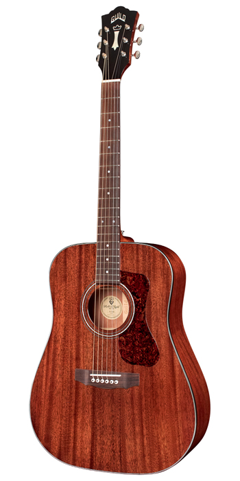 Vertical view of D-120 acoustic guitar