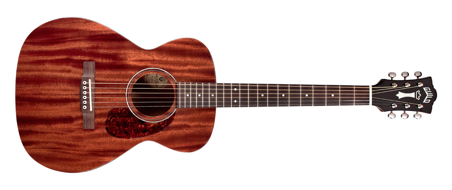 Horizontal front view of M-120 Natural acoustic guitar