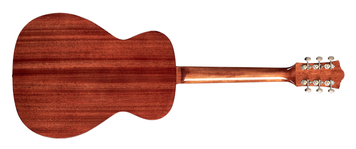 Horizontal back view of M-120 Natural acoustic guitar