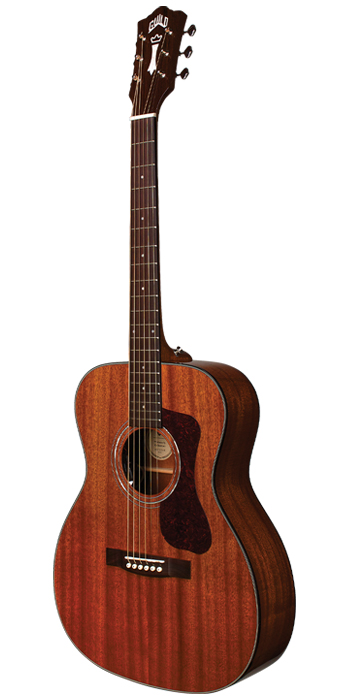 Vertical view of OM-120 Natural acoustic guitar