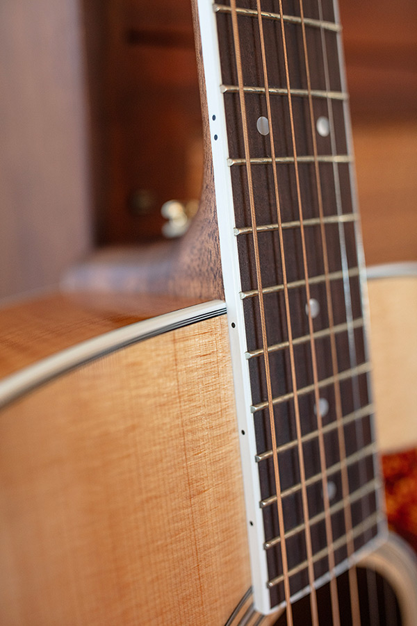 Close-up F-250E Deluxe Archback Blonde neck