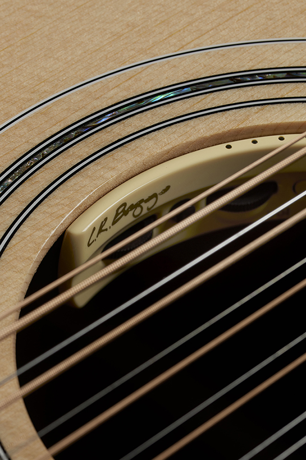 Close-up of F-512E Natural electronic L.R. Bagg pickup.