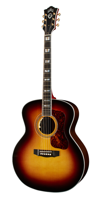 Vertical front view of F-55E Maple Antique Burst