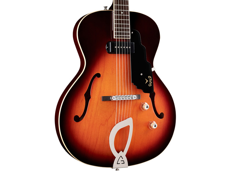 Horizontal side view of T-50 Slim guitar