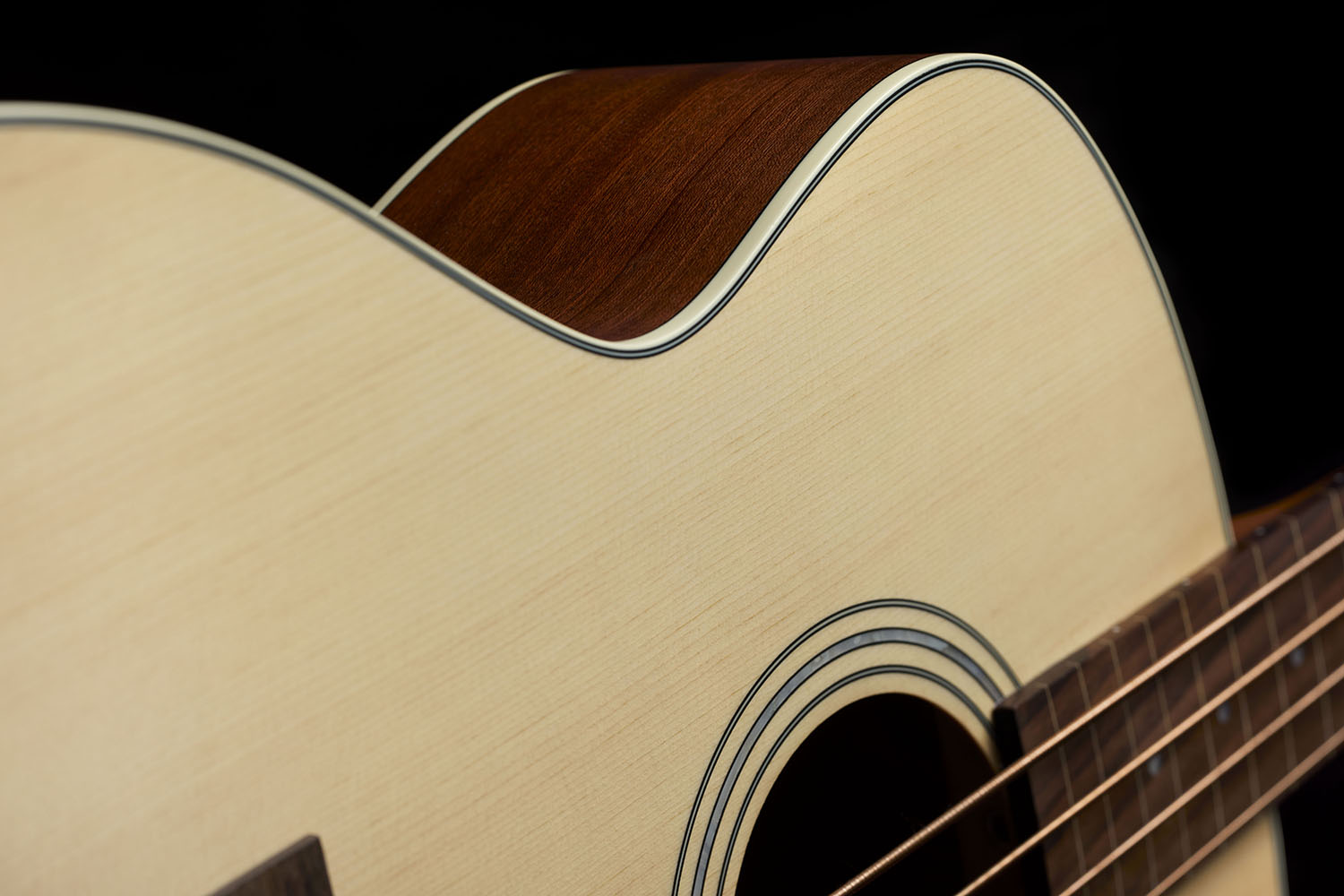 Close up of B-240E Natural body curves