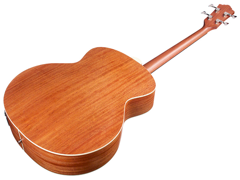 Horizontal back angle view of B-240E Natural guitar