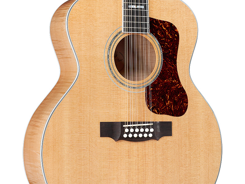 Close up body view of F-512 MAPLE guitar