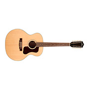 Horizontal front view of F-412E Standard Natural guitar thumb