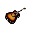 Horizontal front angle view of D-55E Antique Burst acoustic guitar thumbnail