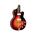 Horizontal front angle view of M-75 Aristocrat Antique Sunburst guitar thumbnail