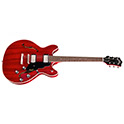 Horizontal side view of Starfire I DC Cherry Red guitar thumbnail
