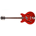 Horizontal front view of Starfire I Bass LH Cherry Red thumbnail