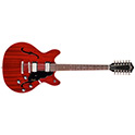 Horizontal side view of Starfire I-12 Cherry Red guitar thumbnail
