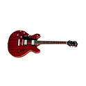 Horizontal back view of Starfire I DC Cherry Red Left Handed guitar thumbnail