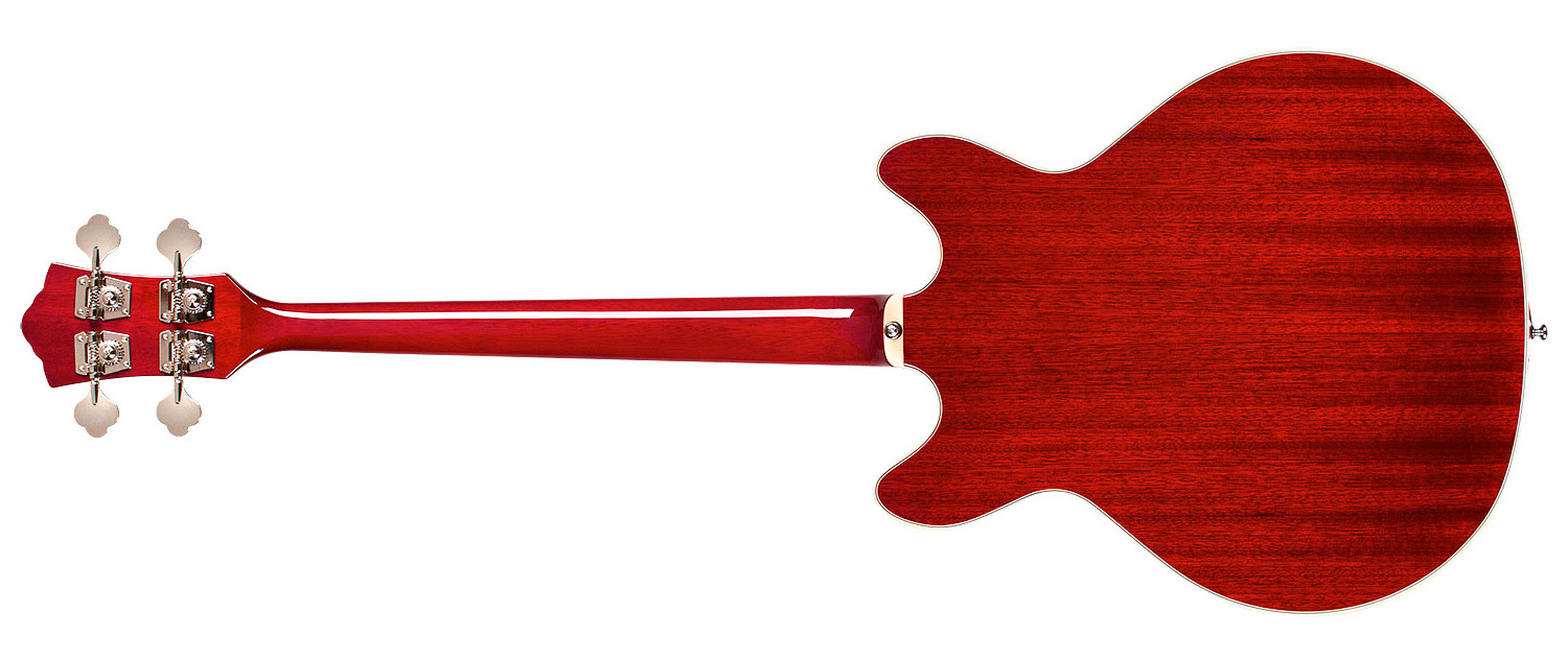 Horizontal back view of Starfire I Bass LH Cherry Red