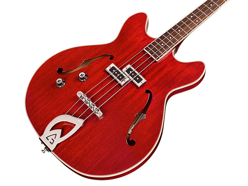 Horizontal body close-up Starfire I Bass LH Cherry Red