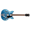 Horizontal front view of Starfire I DC Pelham Blue guitar thumbnail
