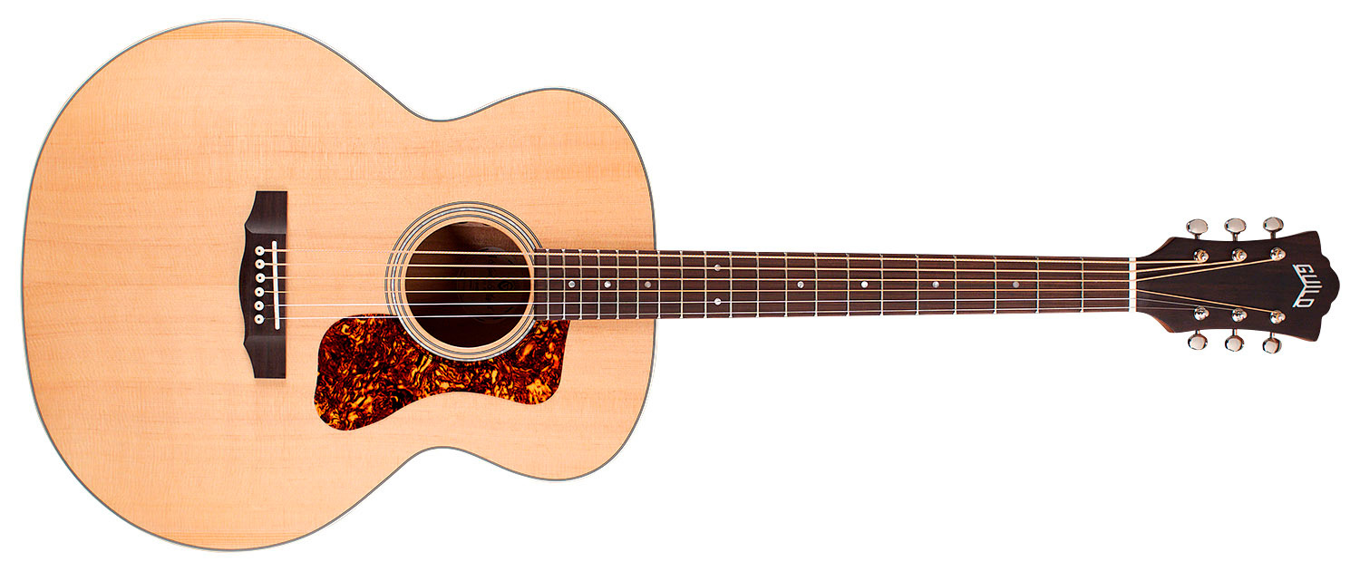 Horizontal front view of BT-240E Baritone Natural acoustic guitar