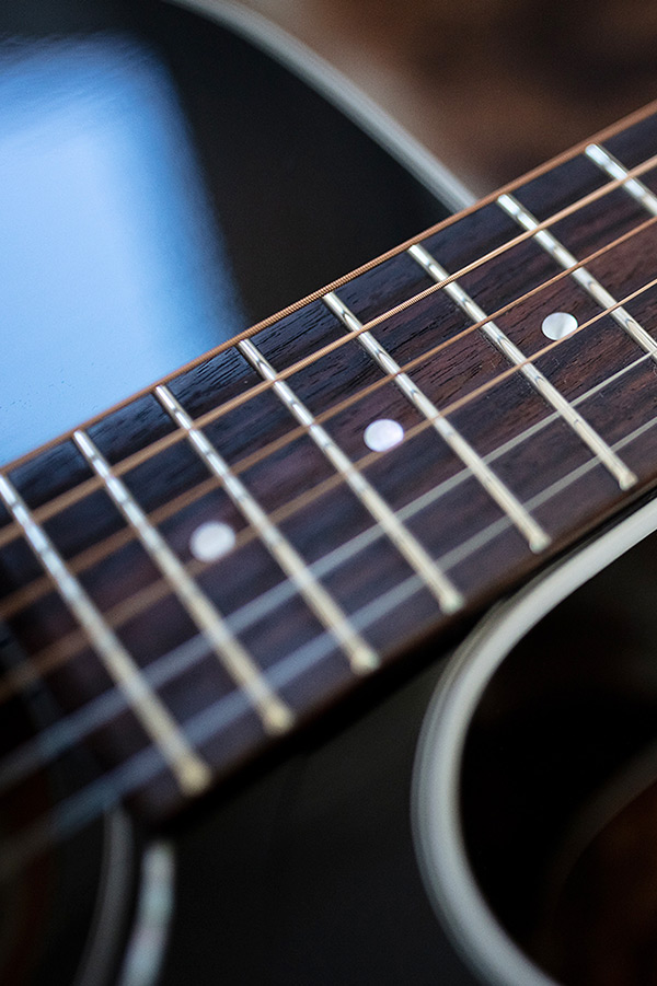 Close up of D-140CE Black neck thumbnail