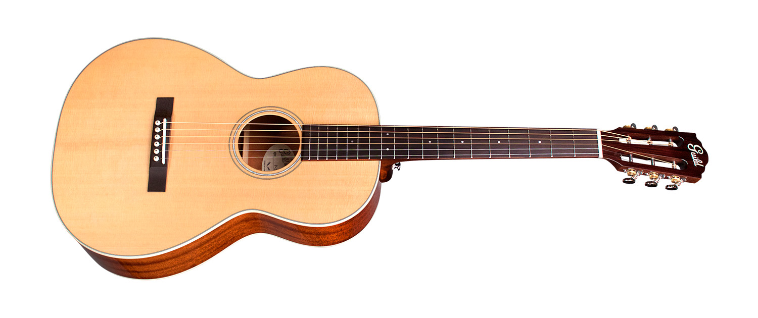 Horizontal side view of Westerly P-240 Memoir Natural guitar