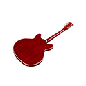 Horizontal back angle view of Starfire I DC Cherry Red Left Handed guitar thumbnail