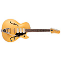 Horizontal front view of Starfire I Jet90 Satin Gold guitar thumbnail