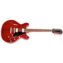 Horizontal front view of Starfire I-12 Cherry Red guitar thumbnail