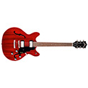 Horizontal front view of Starfire I DC Cherry Red guitar thumbnail