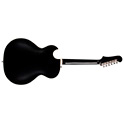 Horizontal back view of Starfire I Jet90 Satin Black guitar thumbnail