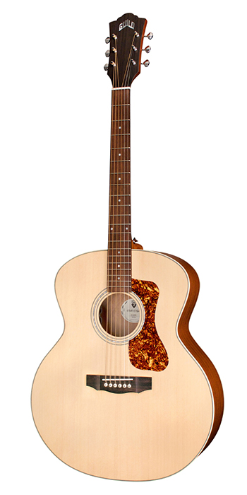 Vertical view of F-240E Natural guitar