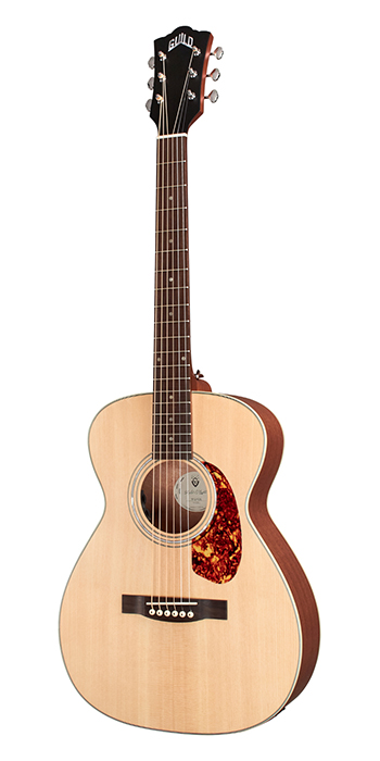 Vertical view of M-240E Natural acoustic guitar