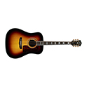 Horizontal front view of D-55E Antique Burst acoustic guitar thumbnail