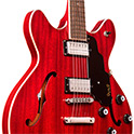 Close up body view of Starfire I DC Cherry Red guitar thumbnail