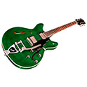 Horizontal front angle view of Starfire I DC Emerald Green guitar thumbnail