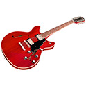 Angled front view of Starfire I-12 Cherry Red guitar thumbnail